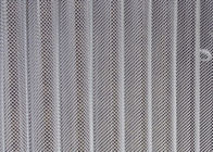 White Metal Coil Drapery Screen Chain Link Type With Length / Width Customized