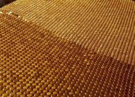 3x3mm Gold Metal Mesh Fabric ,  Smooth Surface Sequin Mesh Fabric Cloth