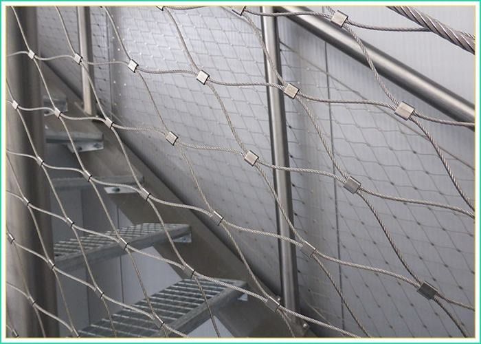 Hand Woven Stainless Steel Safety Net Corrosion Resistant With 1.2mm-3.2mm Wire Diameter