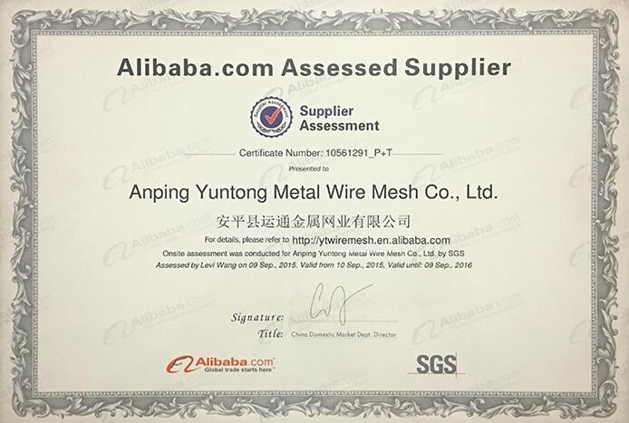 China Anping Yuntong Metal Mesh Co., Ltd. Certificaten